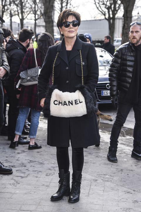 Chanel Jumbo Hand Warmer Shoulder Bag Black Faux Fur Gold Hardware 1990s