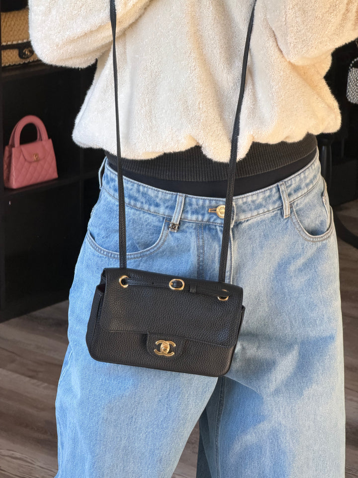 Chanel Mini Flap Bag Black Souplissimo Suede Calfskin Gold Tone Hardware 2026