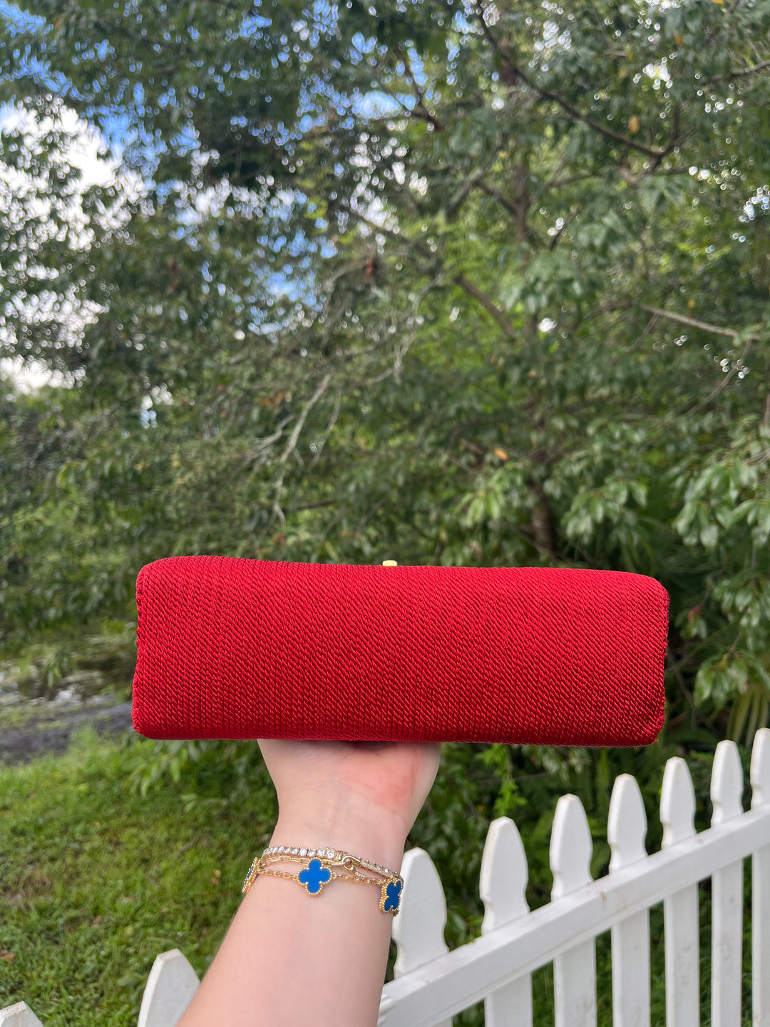 Chanel Vintage Medium Red Rope Kelly Top Handle