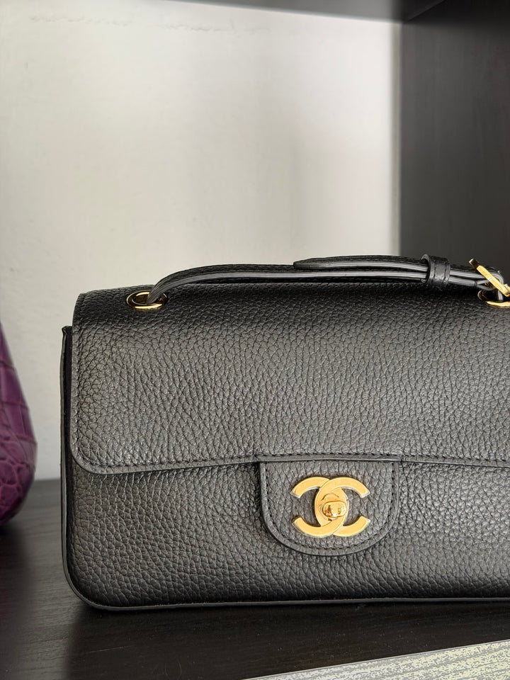 Chanel Mini Flap Bag Black Souplissimo Suede Calfskin Gold Tone Hardware 2026