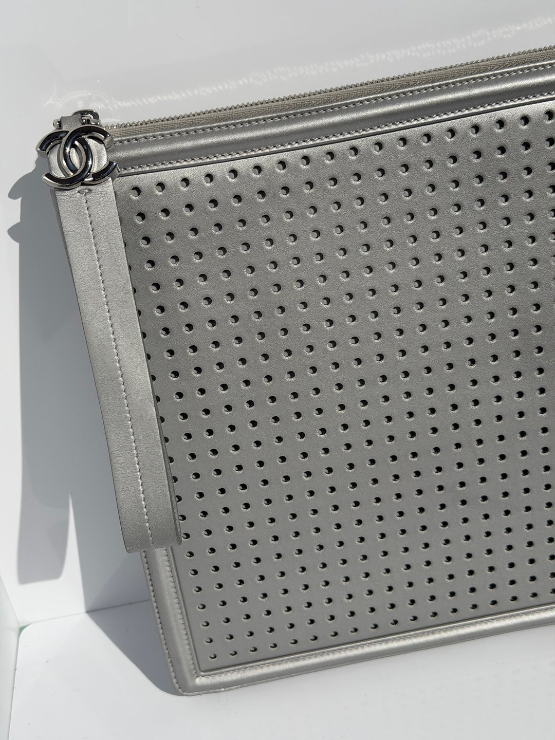 Chanel Rare LED XL Clutch Silver 2017