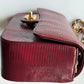 Chanel Burgundy Lizard Mini Rectangular Flap Bag