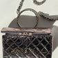 Chanel Metallic Calfskin Mini Ring Handle Flap Bag