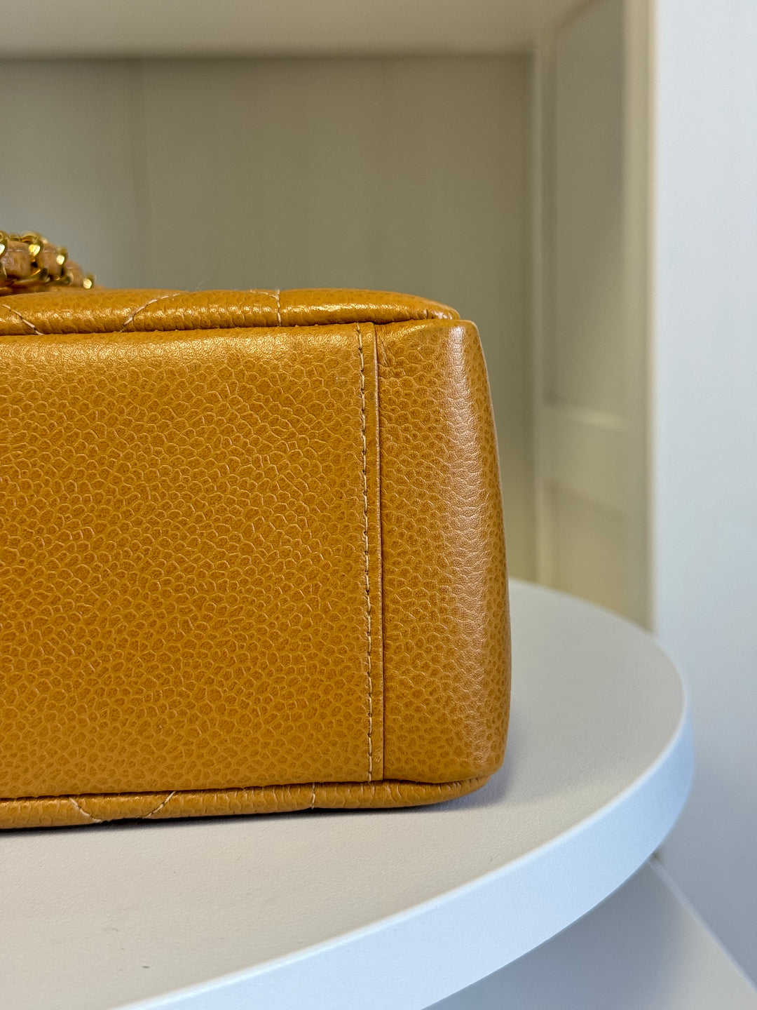 Chanel Caramel 24K Medium Caviar Diana Flap Bag