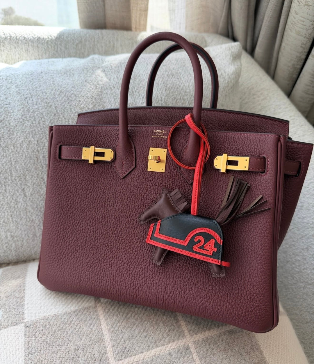 Hermès Birkin 25 Rouge H Togo Gold Hardware 2025