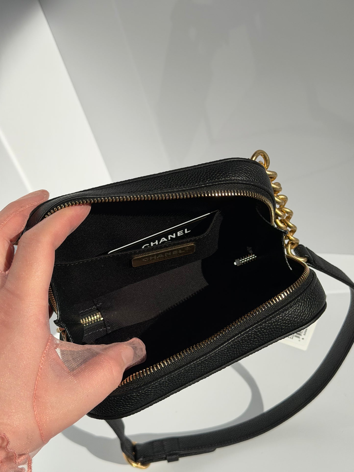 Chanel 2019 CC Stitched Caviar Waist Belt Bag