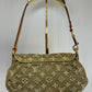 Louis Vuitton Green Monogram Denim Mini Pleaty + Coin Pouch