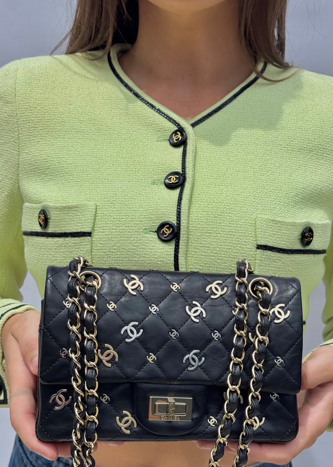 Chanel 95P Green Barbie Cropped Jacket