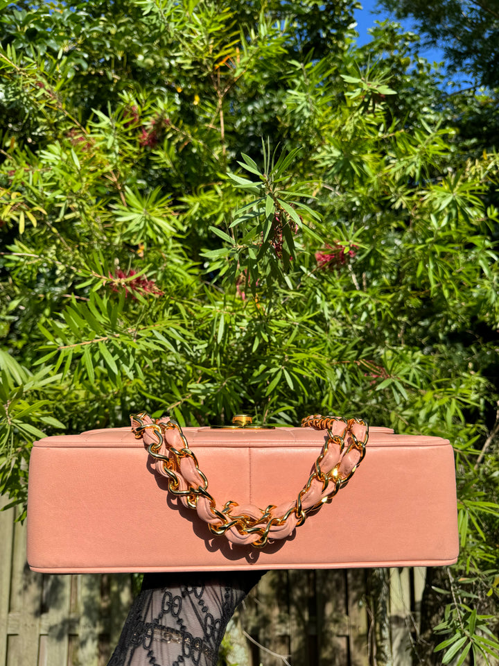 Chanel Light Pink Vintage Lambskin Jumbo Flap Bag