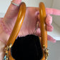 Salvatore Ferragamo Vintage Gancini Wooden Bucket Bag + Coin Pouch