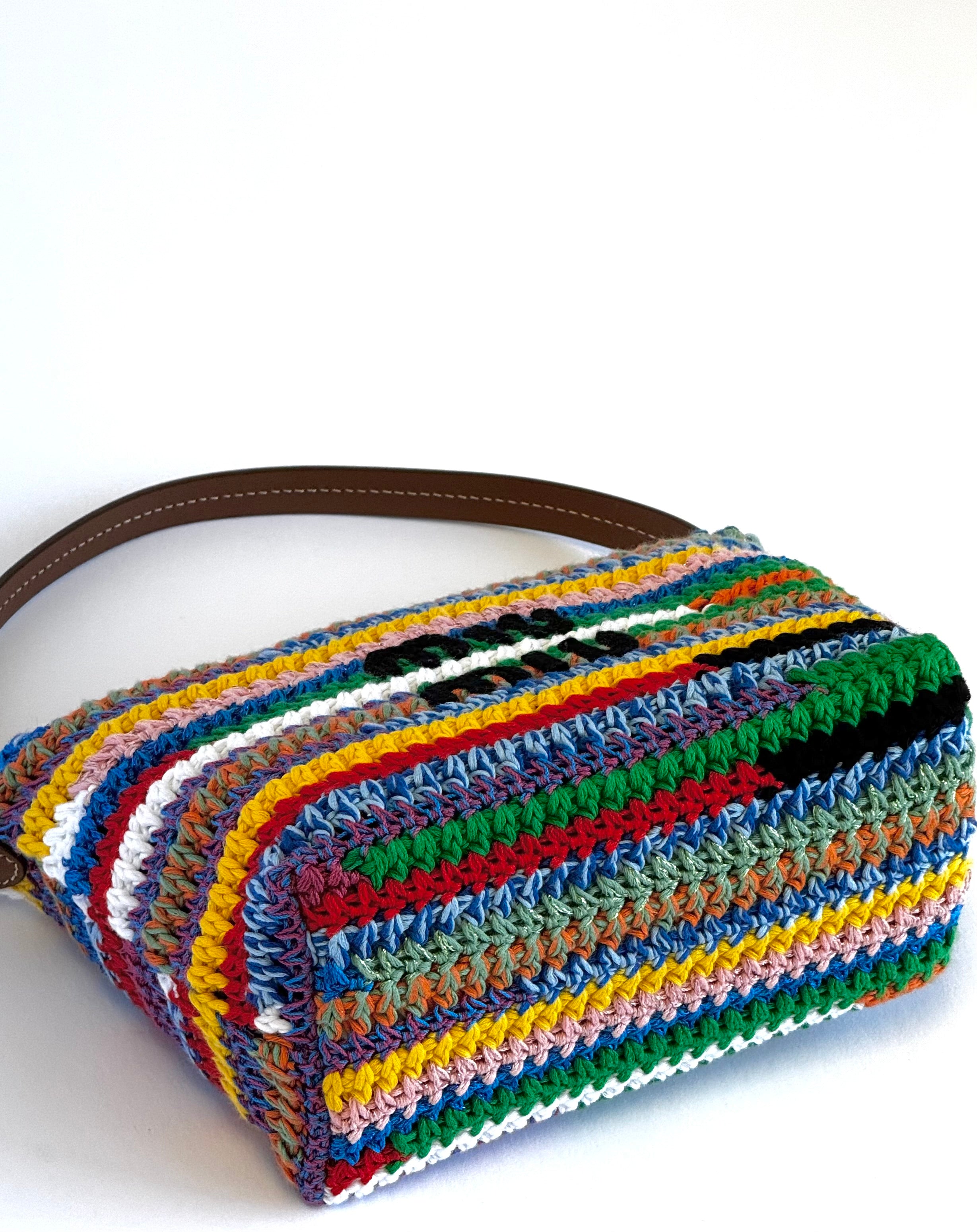 Miu Miu Crochet Multicolor Pouch Bag – Its A Luv Story