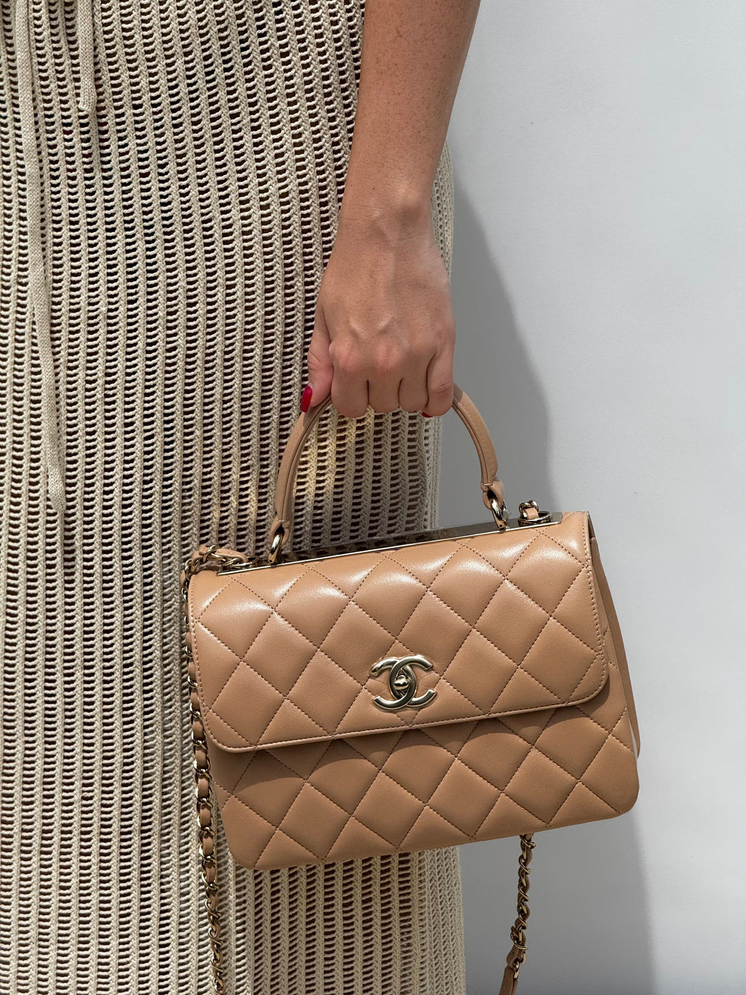 Chanel 22S Dark Beige Small Trendy Flap Bag