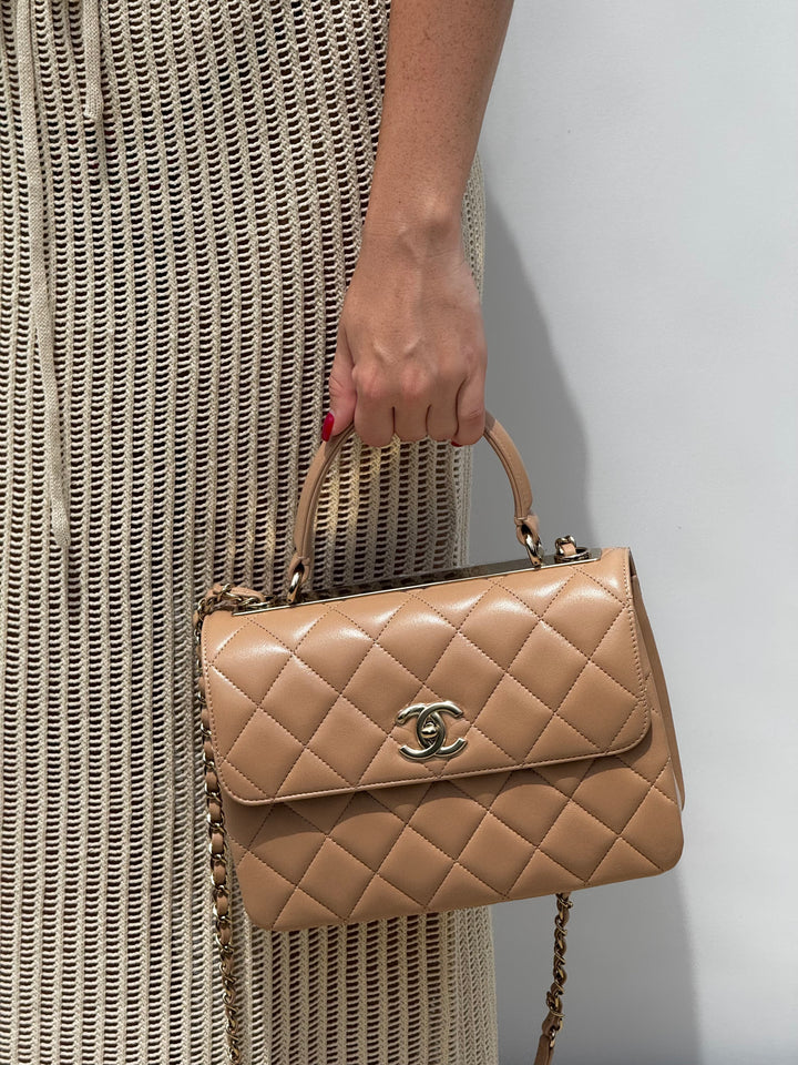 Chanel 22S Dark Beige Small Trendy Flap Bag