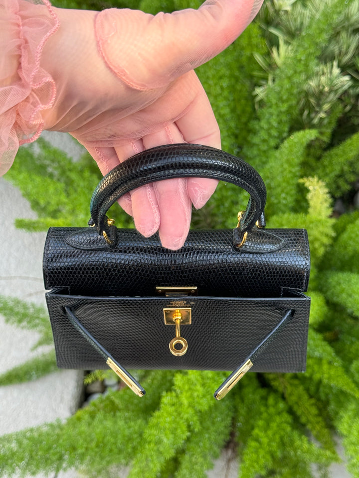 Hermes Vintage Lizard Kelly Sellier 20