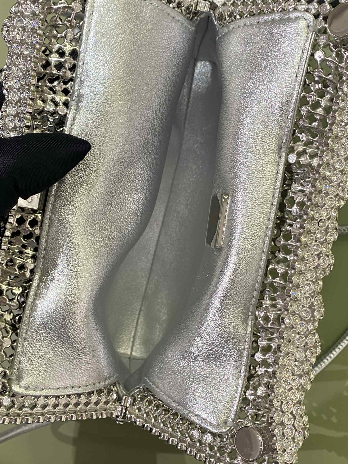 Chanel Crystal Embellished Metallic Mini 22