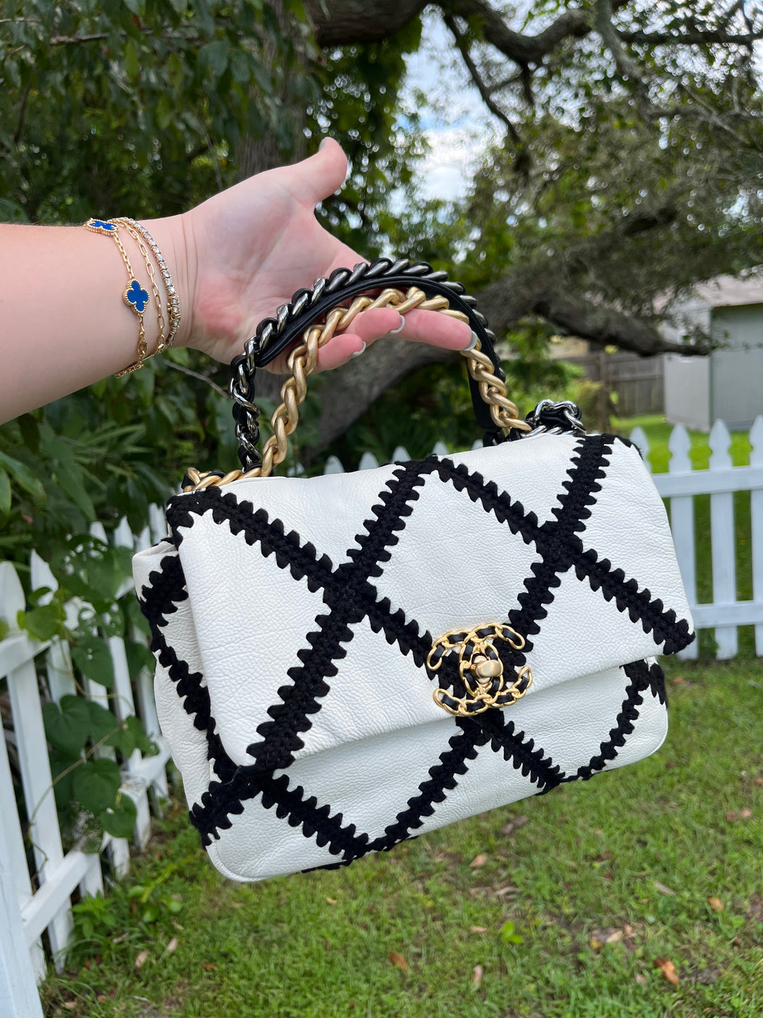 Chanel 19 Medium Crochet Quilted Calfskin Flap Bag