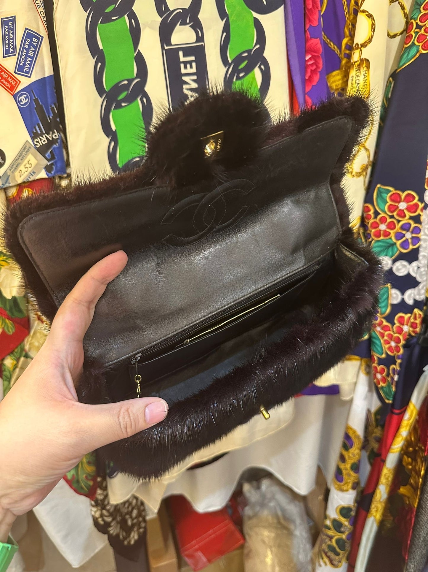 Chanel RARE 100% Genuine Mink Fur Kelly