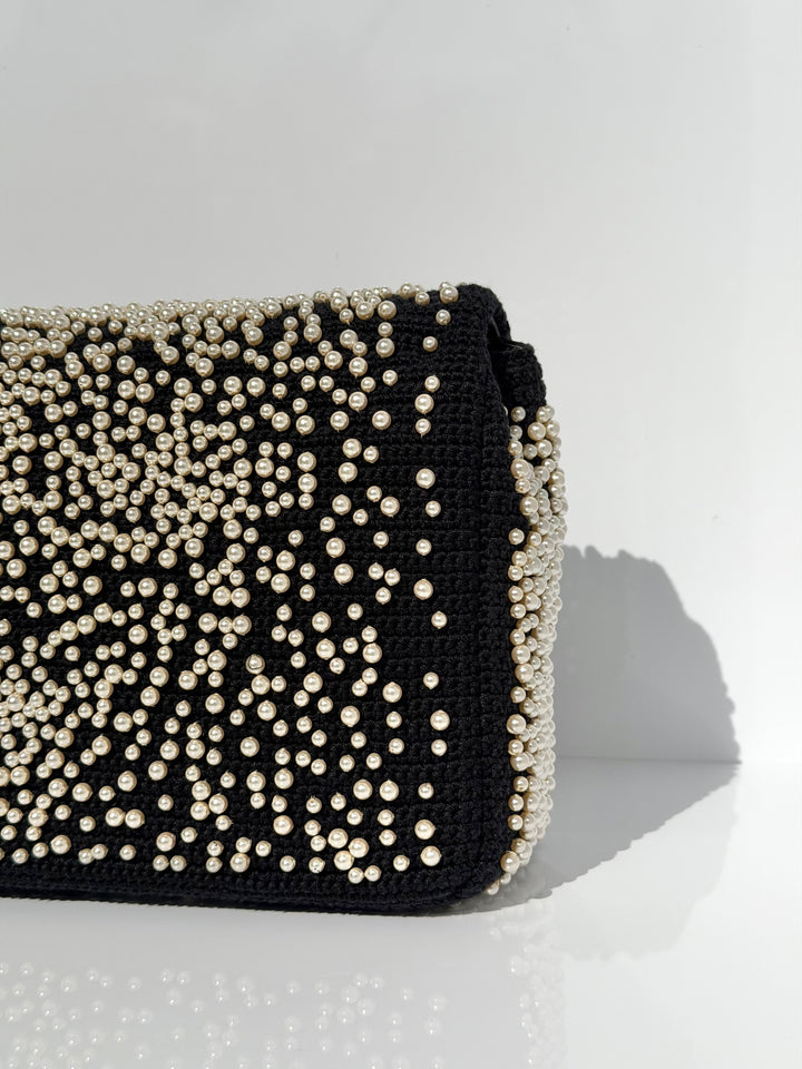 Chanel 17C Medium Flap Bag Pearl Embellished Gold Hardware 2017