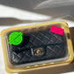 Chanel 2014 Black Lambskin Minaudières Runway "Meat Package" Flap Bag