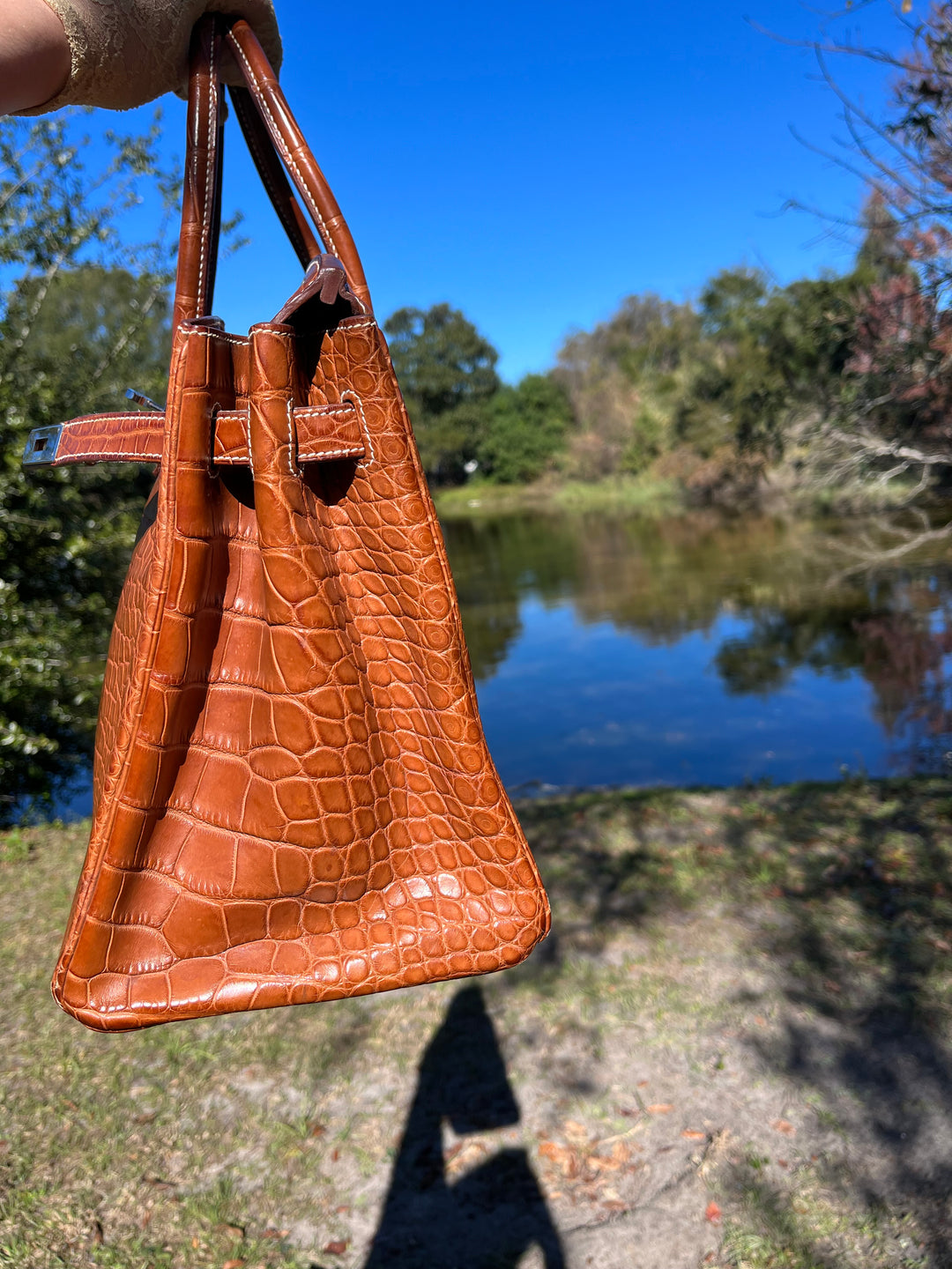 Hermes Fauve Barena Matte Croc Birkin 35