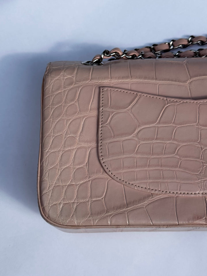 Chanel Bubblegum Pink Alligator Medium Classic Flap Bag
