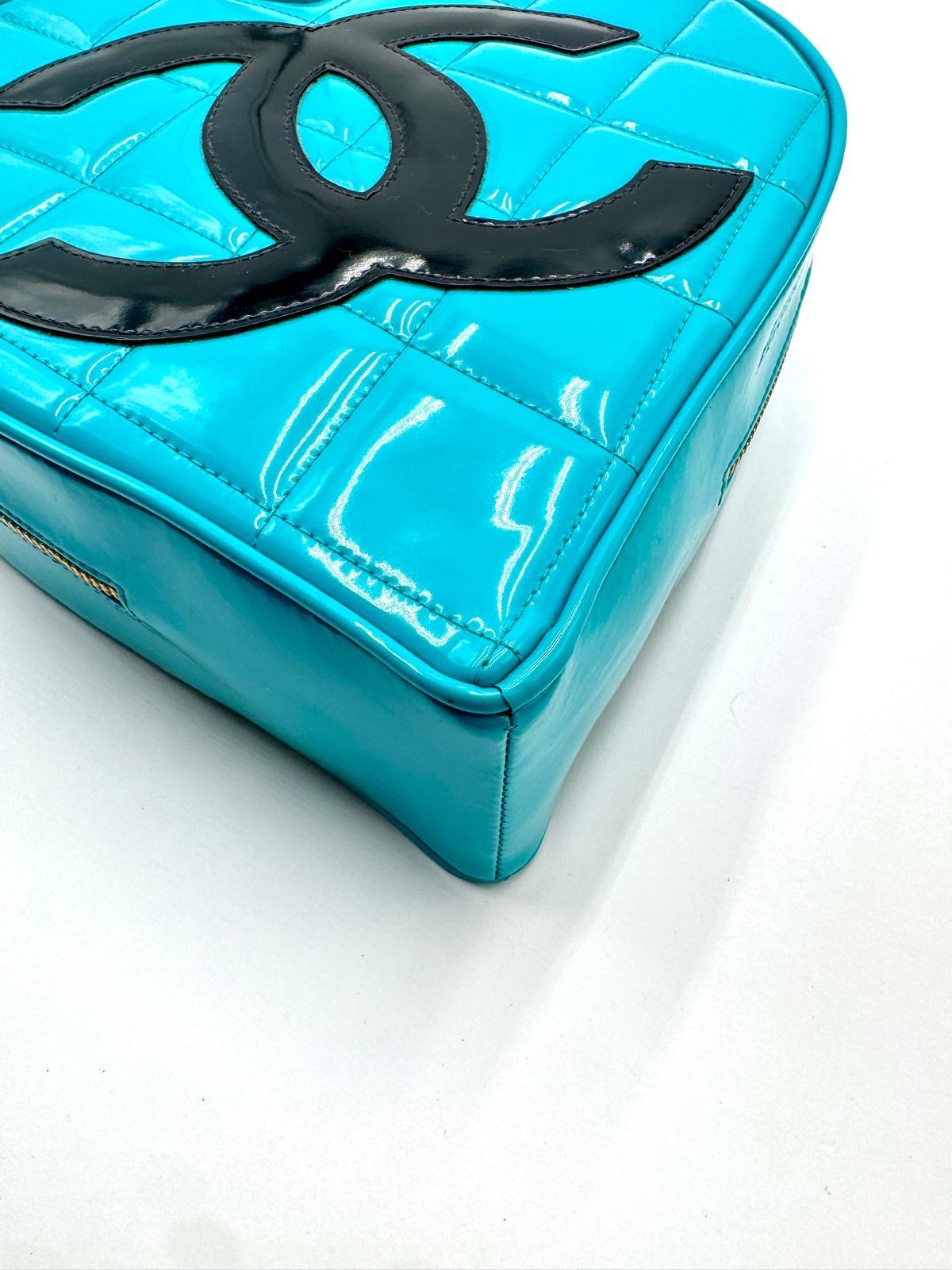 Chanel 1995 CC Blue Heart Vanity Bag