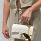 Chanel 21S Mini Light Beige Caviar Top Handle