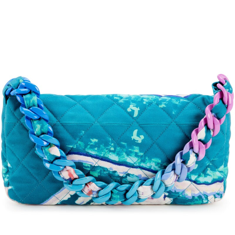 Chanel 2010 Watercolor Nylon Resin Flap Bag