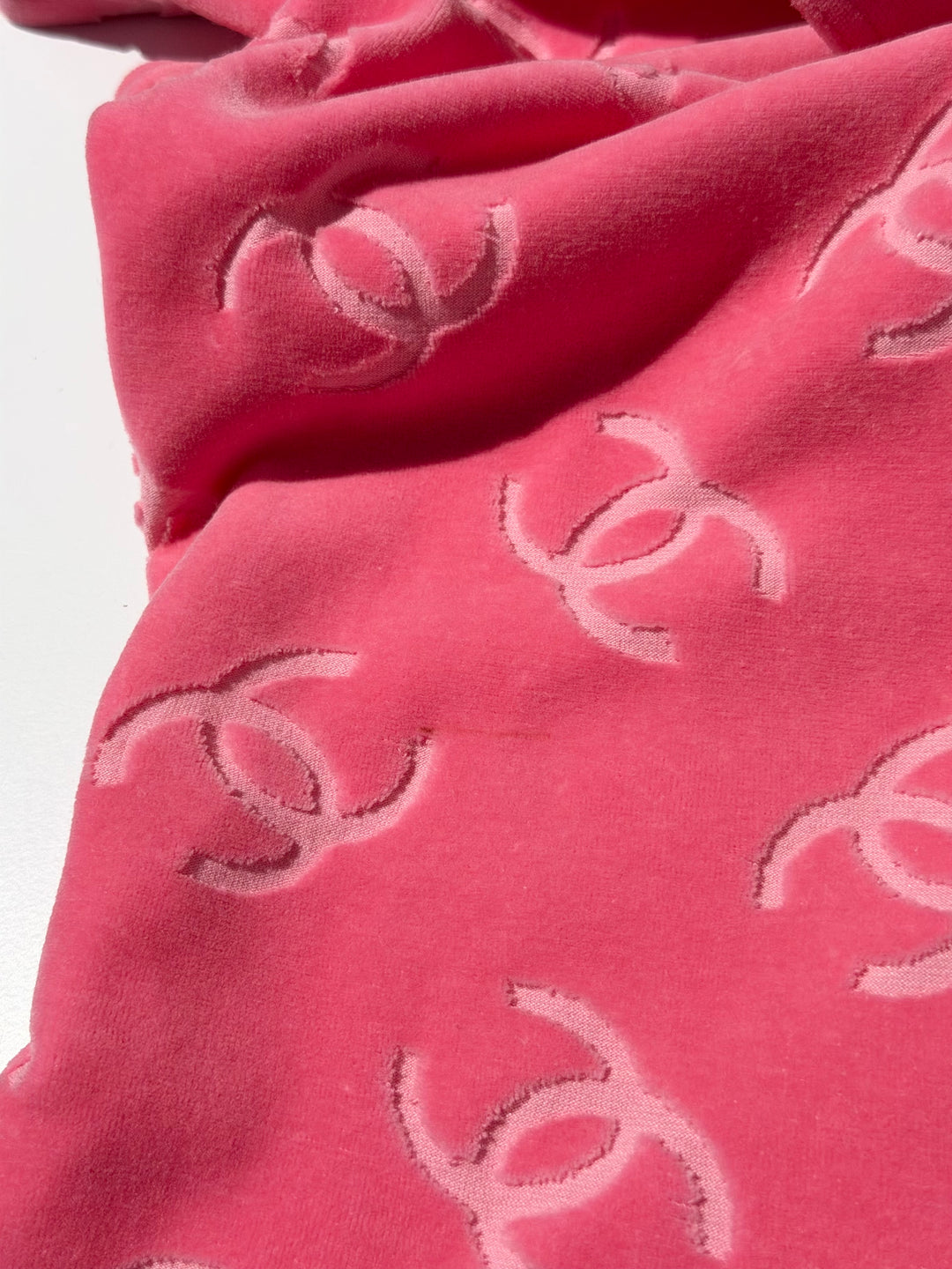 Chanel 1996 Pink Velour CC Romper