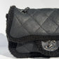 Chanel Medium Black Shearling Coco Neige Flap