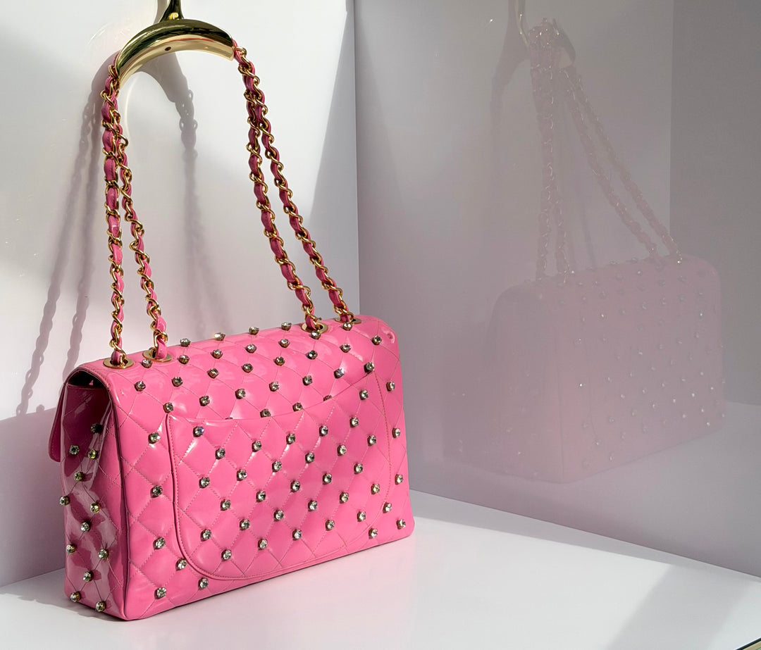 Chanel Runway 1995 Maxi Rhinestone Flap Bag