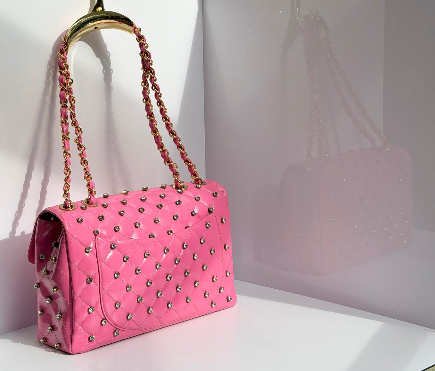 Chanel Runway 1995 Maxi Rhinestone Flap Bag