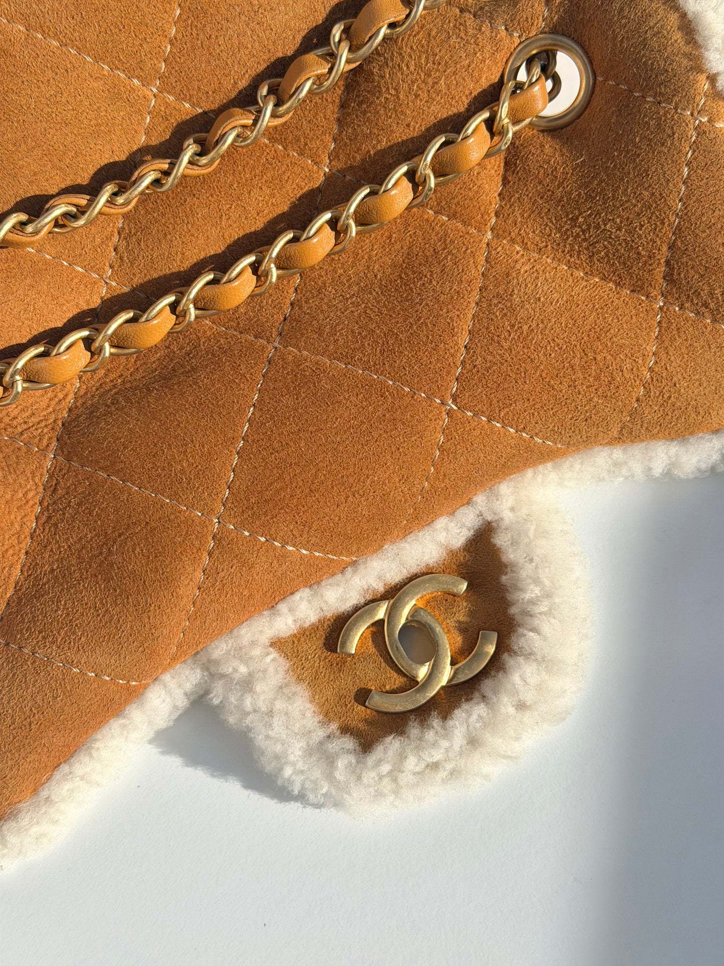 Chanel Medium Shearling Coco Neige Flap