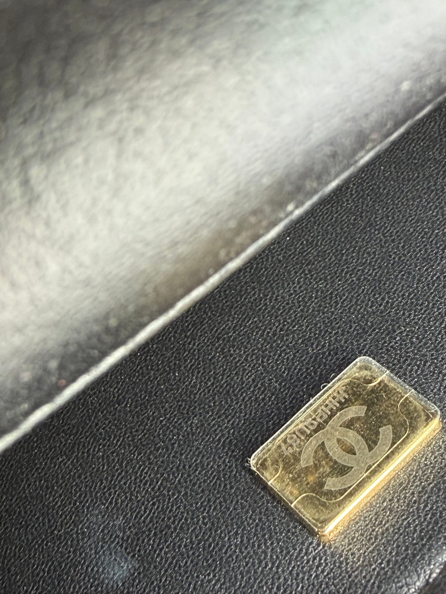 Chanel 24K Black Shearling Medium Flap Bag