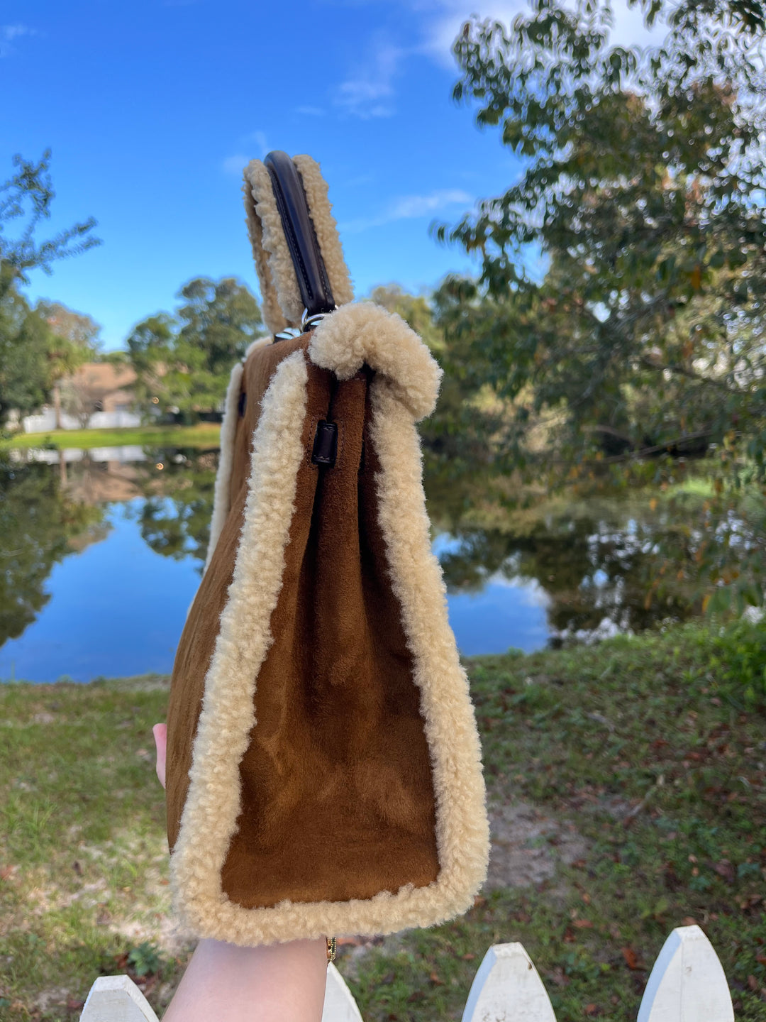 Hermes Shearling Teddy Kelly 35 PHW