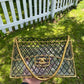 Chanel 1990s Black Beaded Lucite Medium Cage Flap