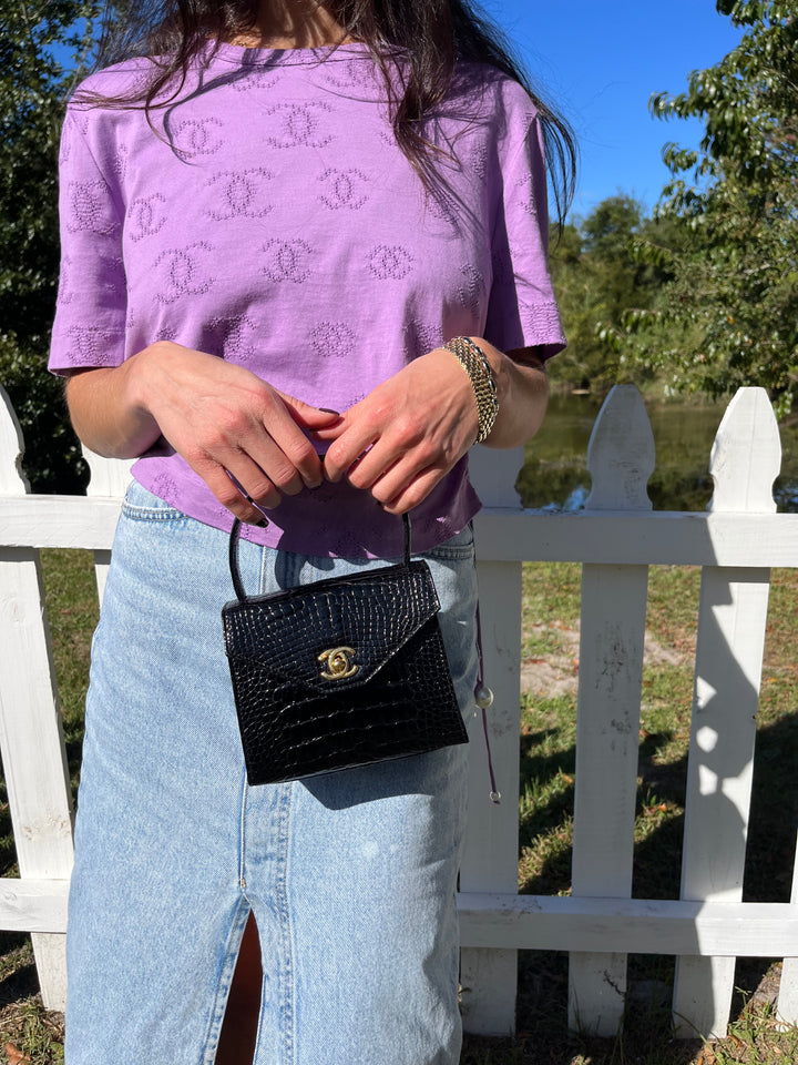 Chanel Vintage Mini Crocodile Kelly Flap Bag