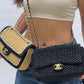 Chanel 18C Black Ancient Greece Raffia Crochet Flap Bag
