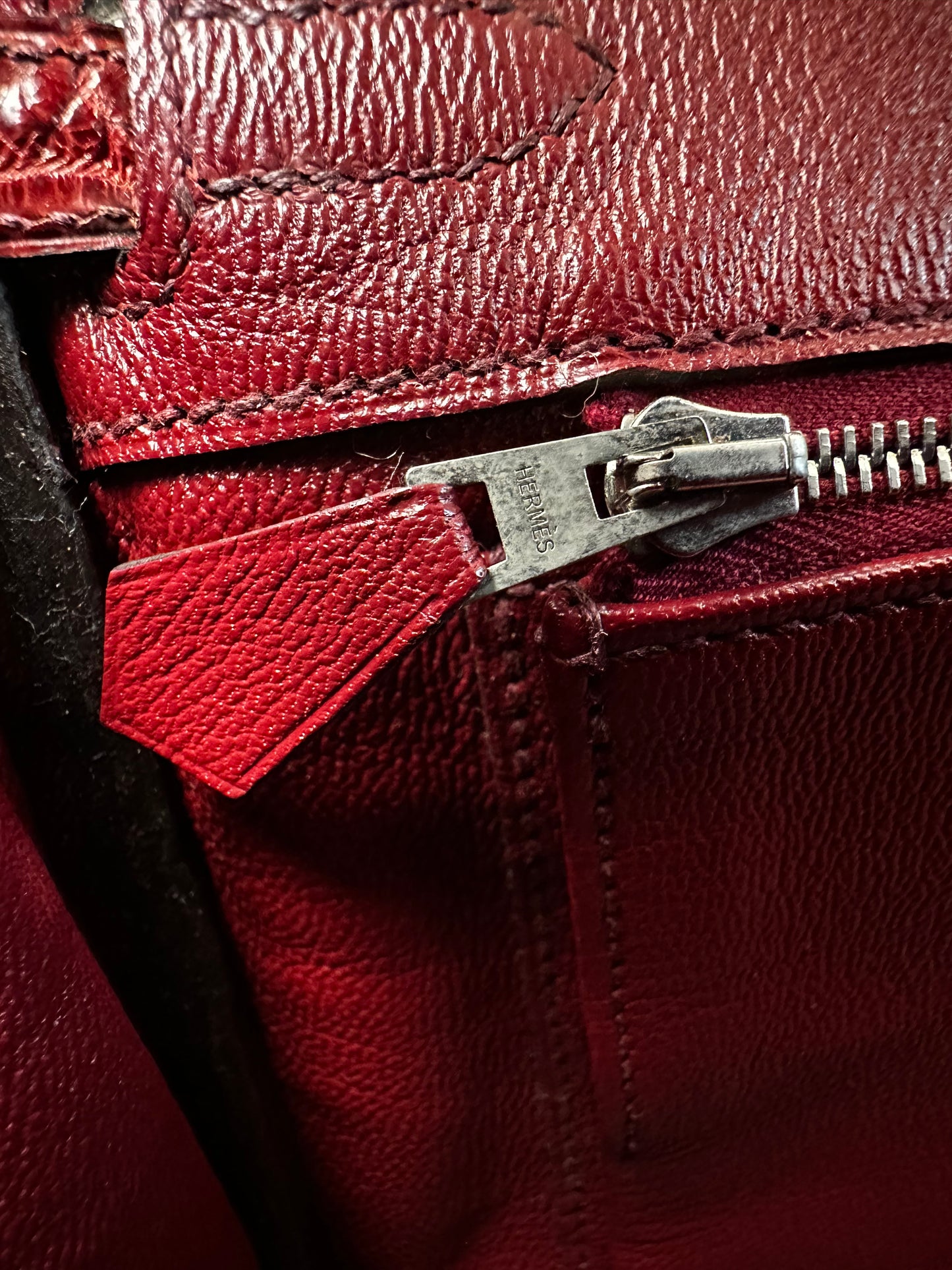 Hermes 2016 Bourgogne Shiny Niloticus Crocodile Birkin 25