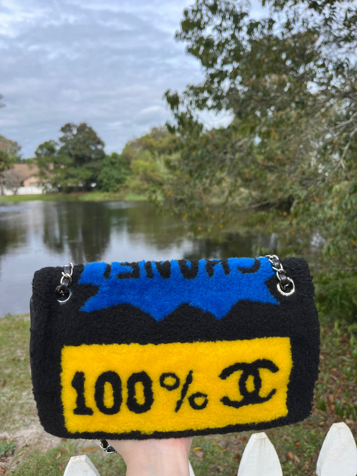 Chanel Supermarket Comic Medium Shearling Flap Bag
