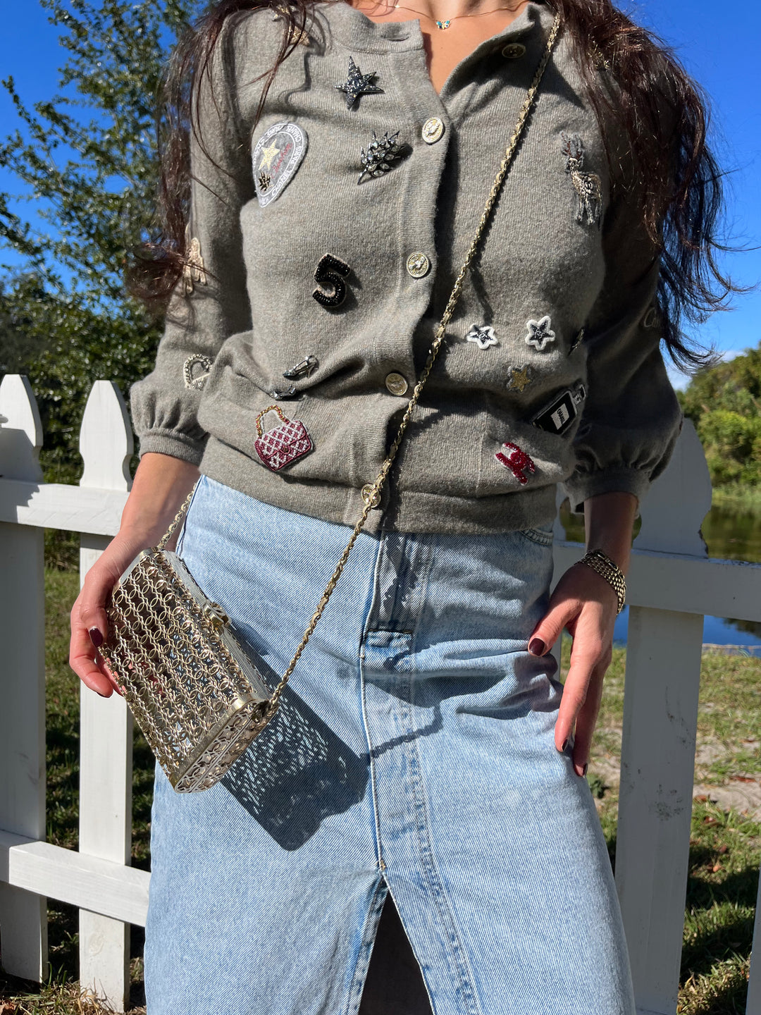 Chanel CC Moucharabieh Minaudiere Bag