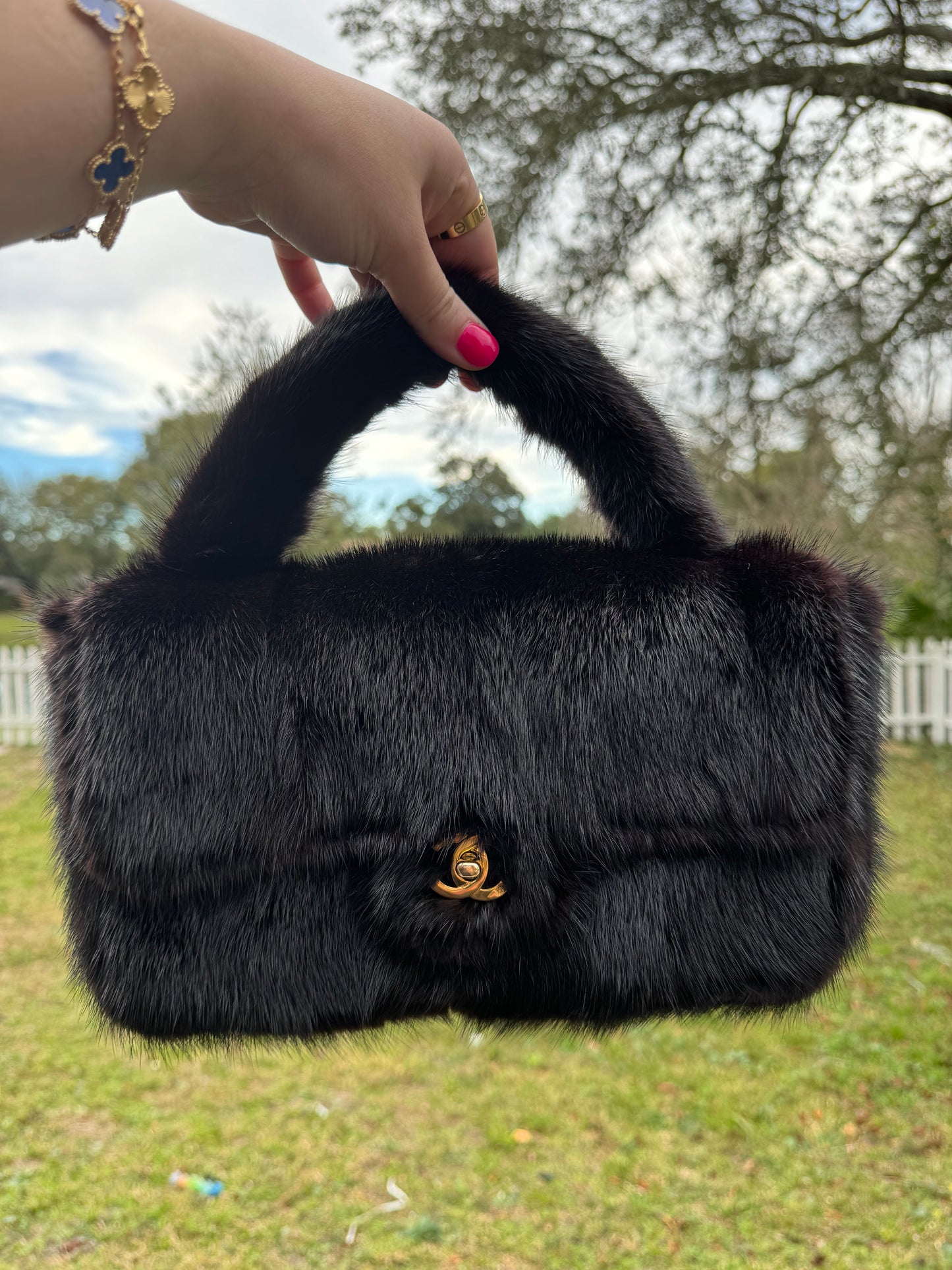 Chanel RARE 100% Genuine Mink Fur Kelly