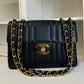 CHANEL VINTAGE BLACK CAVIAR MADEMOISELLE JUMBO CLASSIC FLAP BAG