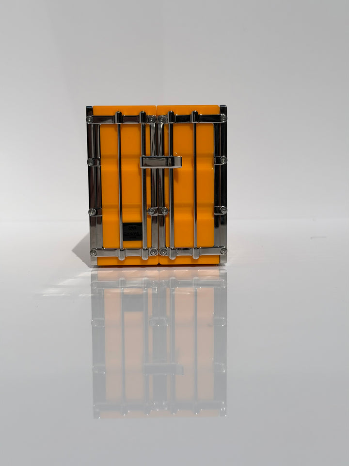 Chanel Shipping Container Bag Lucite Yellow Silver Hardware 2018