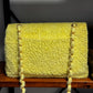 Chanel Yellow Terry Cloth Vintage Maxi Flap Bag
