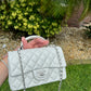 Chanel 21S Mini Iridescent White Caviar Top Handle