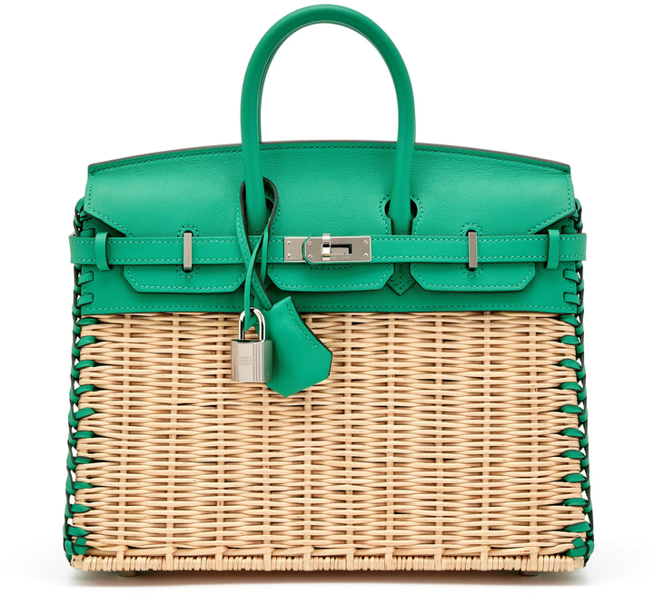 Hermes Menthe Swift Picnic Birkin 25