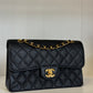 Chanel 6 Series Black Small Vintage Caviar Classic Flap Bag