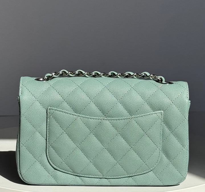 Chanel 18C Blue Caviar Mini Flap