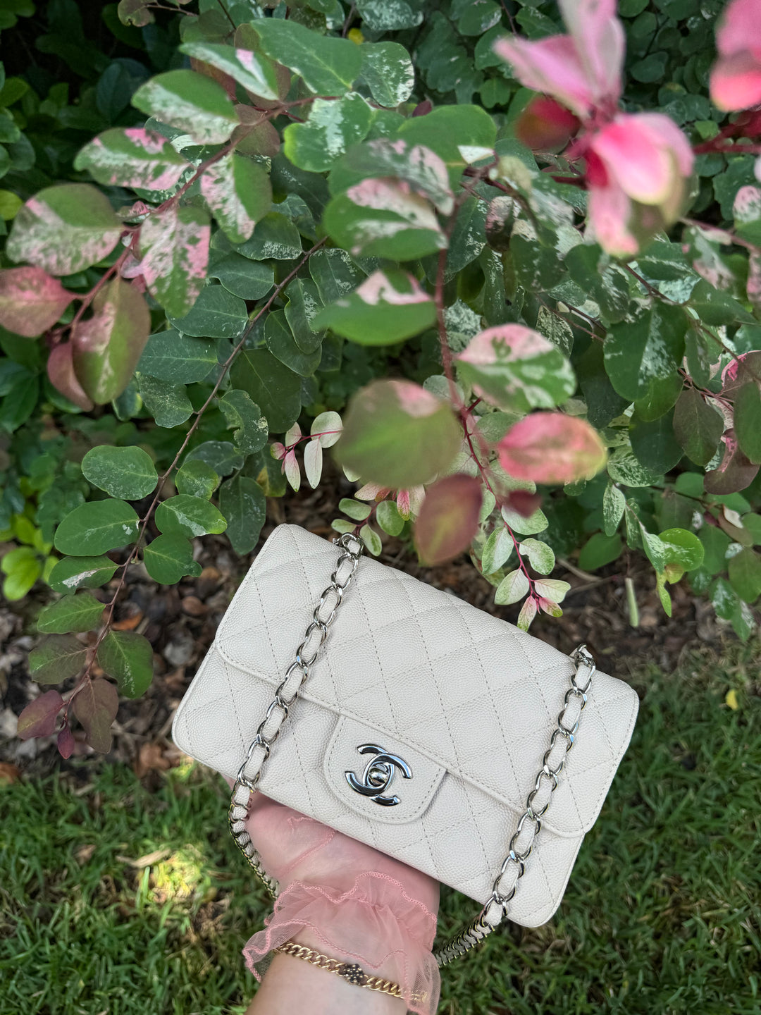 Chanel Craie Caviar Mini Flap Bag